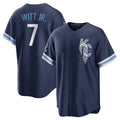 Custom #7 Navy City Connect KC Baseball Shirt Top