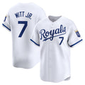 Custom #7 White KC Baseball Shirt Top