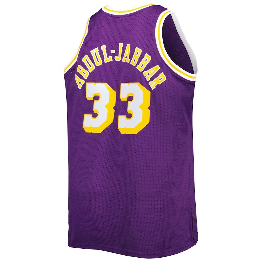 Custom #33 Purple 1983 LAL Basketball Shirt Top