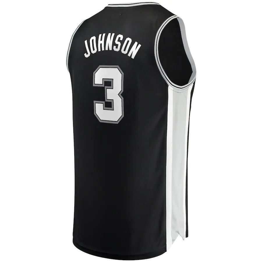 Custom #3 Black SAS Basketball Shirt Top