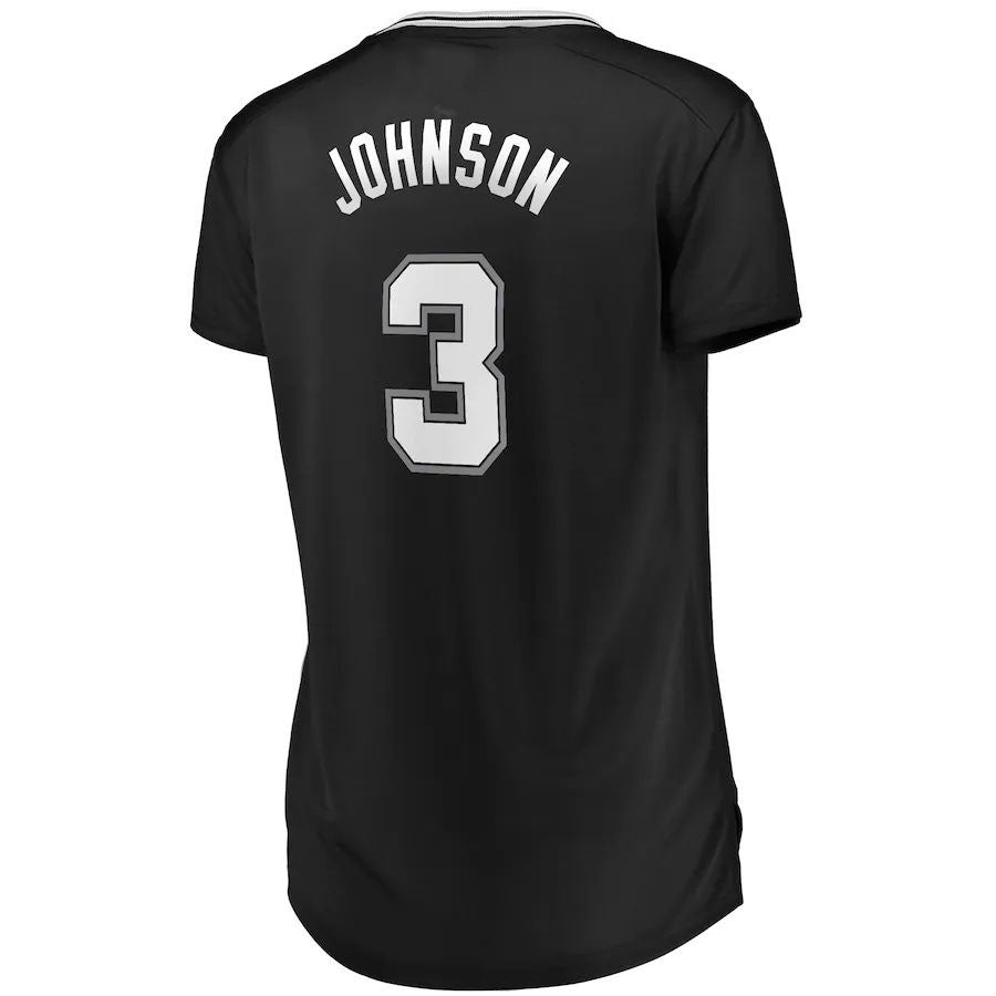 Custom #3 Black SAS Basketball Shirt Top