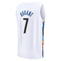 Custom #7 White 2022 BKN Basketball Shirt Top