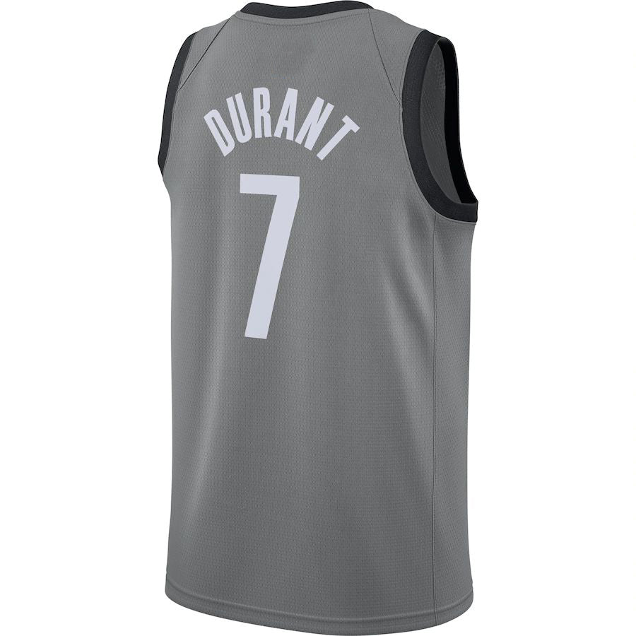 Custom #7 Gray 2020 BKN Basketball Shirt Top