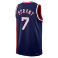 Custom #7 Navy 2021 BKN Basketball Shirt Top
