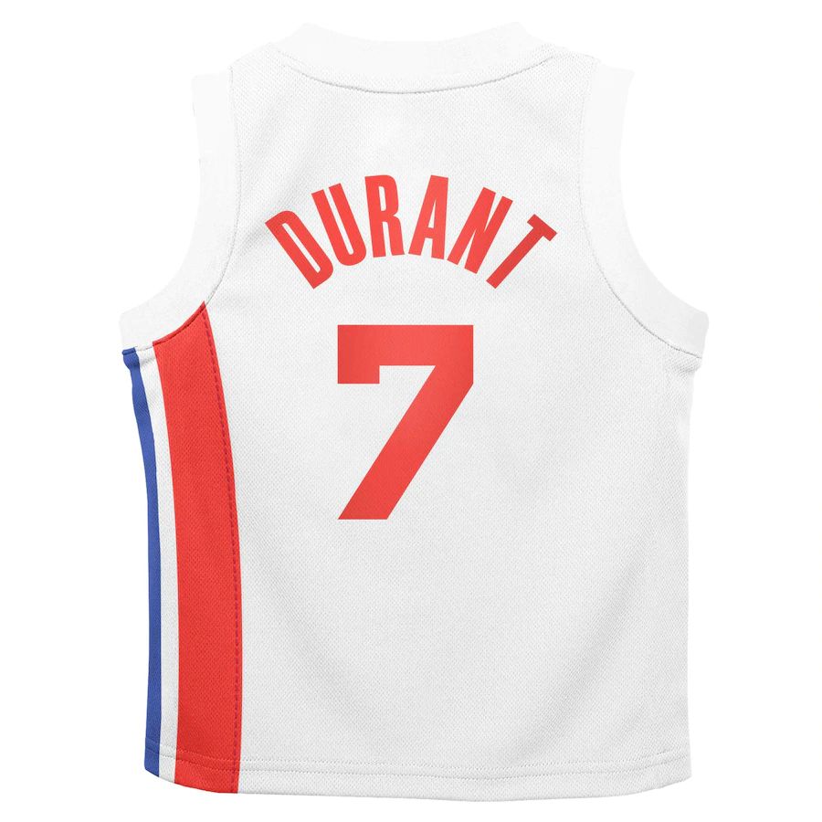 Custom #7 White 2022 BKN Basketball Shirt Top