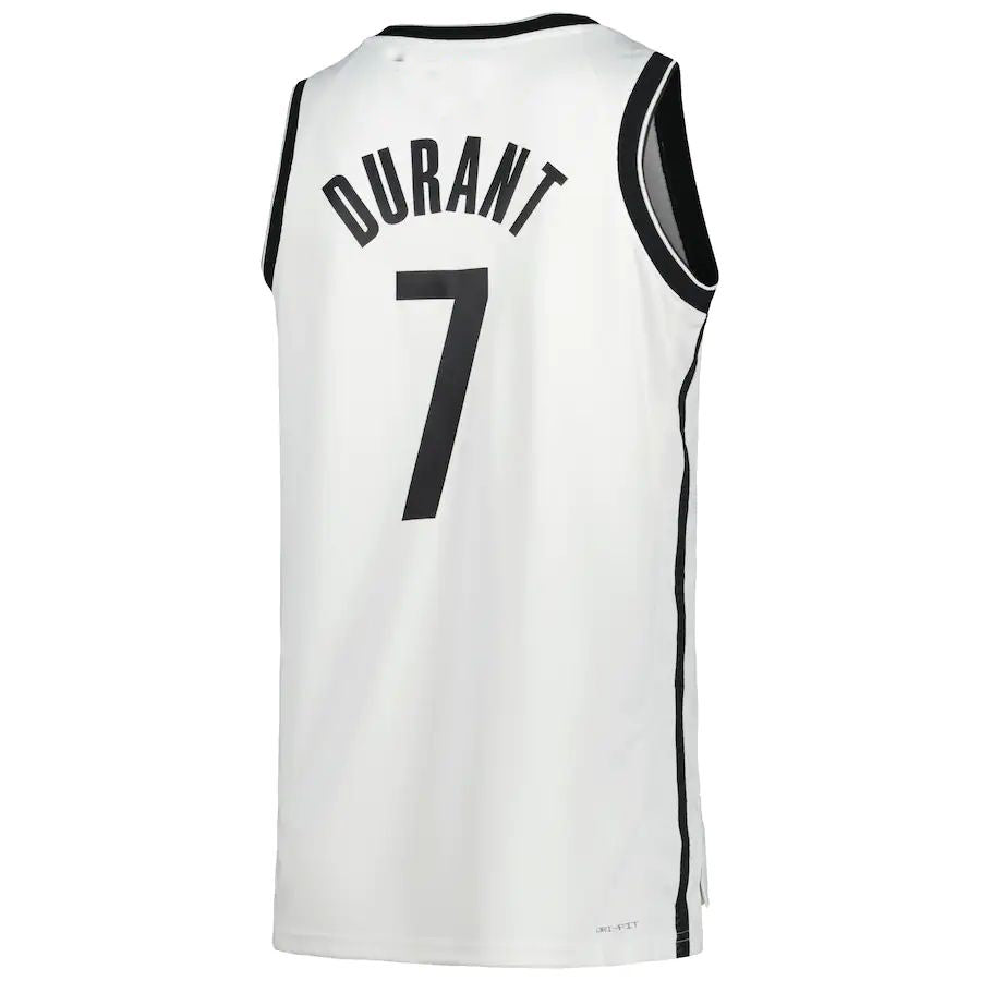 Custom #7 White 2022 BKN Basketball Shirt Top