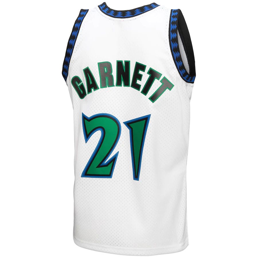 Custom #21 White 1997 MIN Basketball Shirt Top