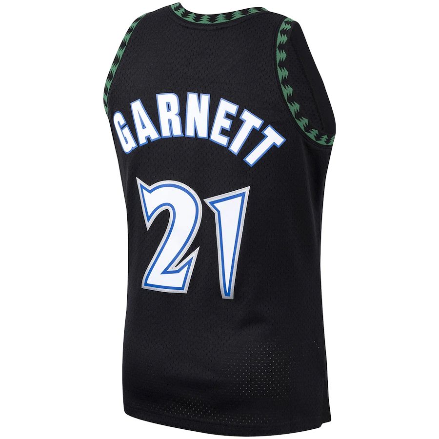Custom #21 Black 1997 MIN Basketball Shirt Top