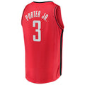 Custom #3 Red 2021 HOU Basketball Shirt Top