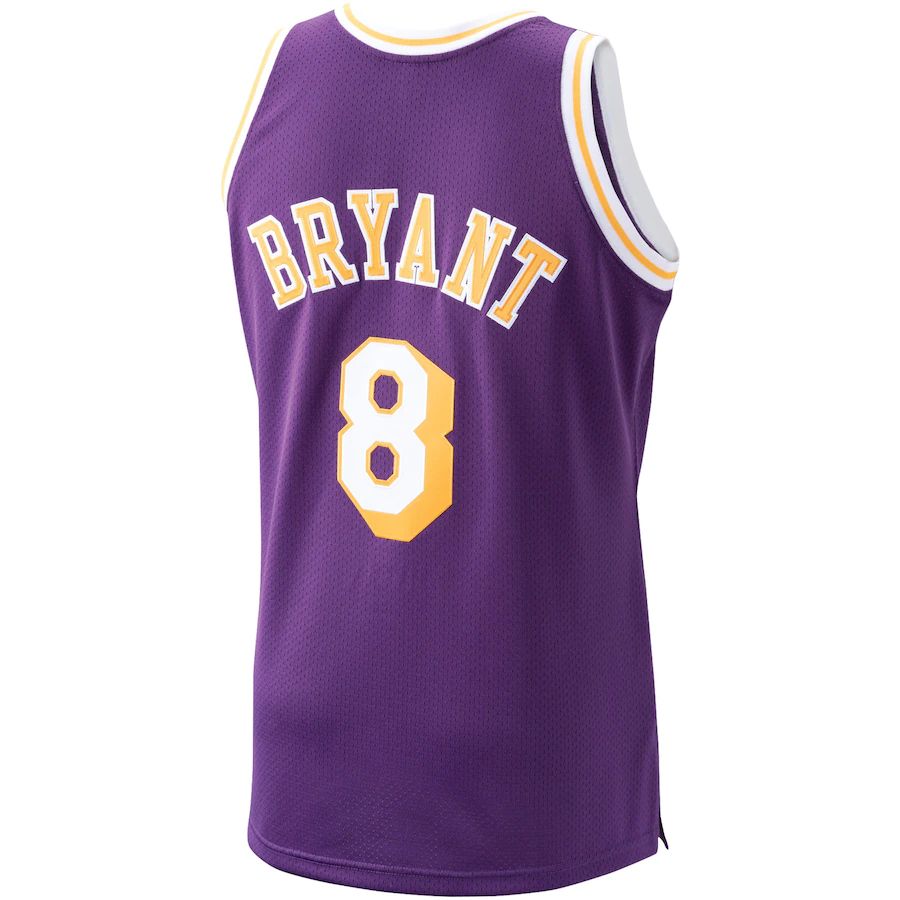 Custom #8 Purple 1996 LAL Basketball Shirt Top