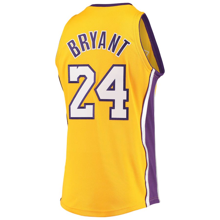 Custom #24 Gold 2008 LAL Basketball Shirt Top