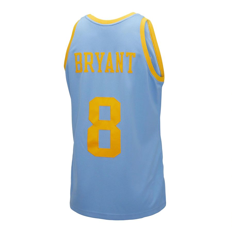 Custom #8 Light Blue 2001 LAL Basketball Shirt Top