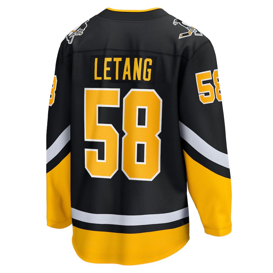 Custom #58 Black 2021 PIT Hockey Shirt Top
