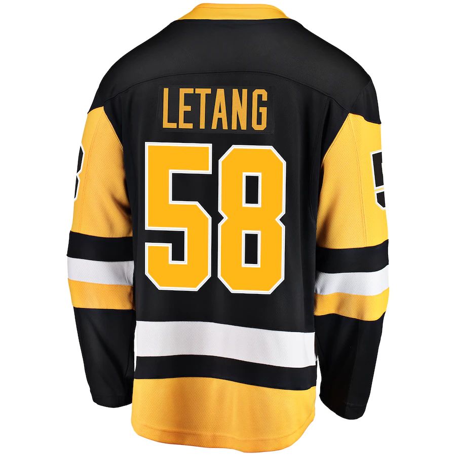 Custom #58 Black PIT Hockey Shirt Top