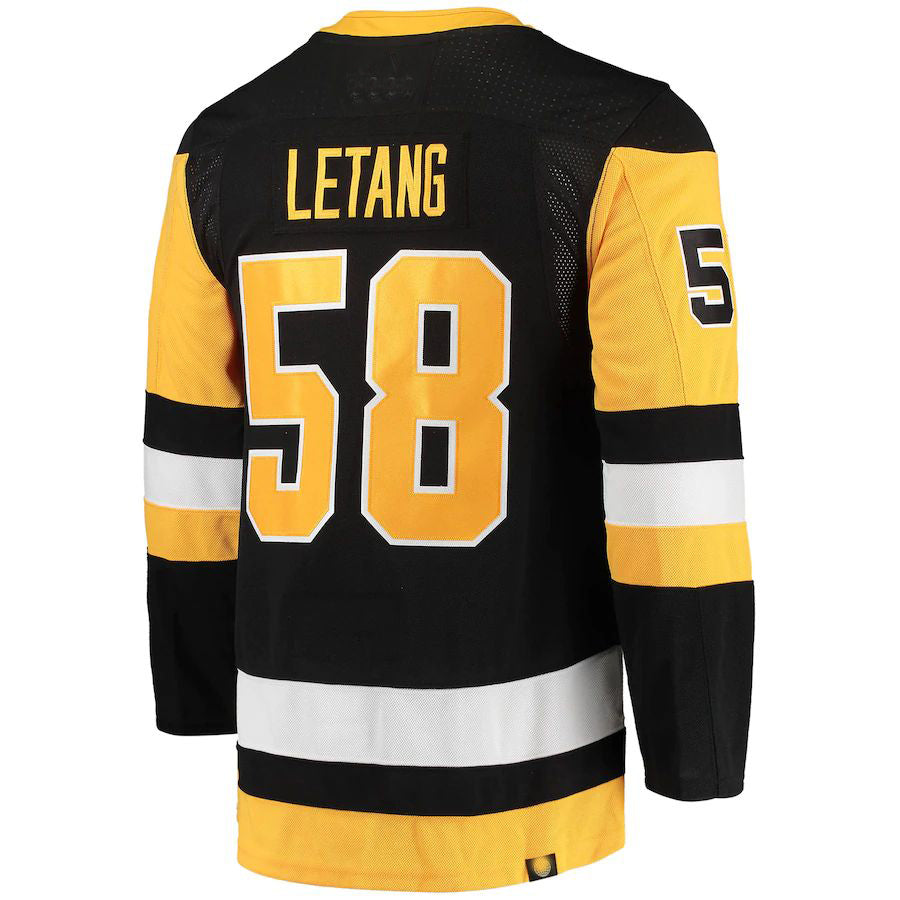 Custom #58 Black PIT Hockey Shirt Top
