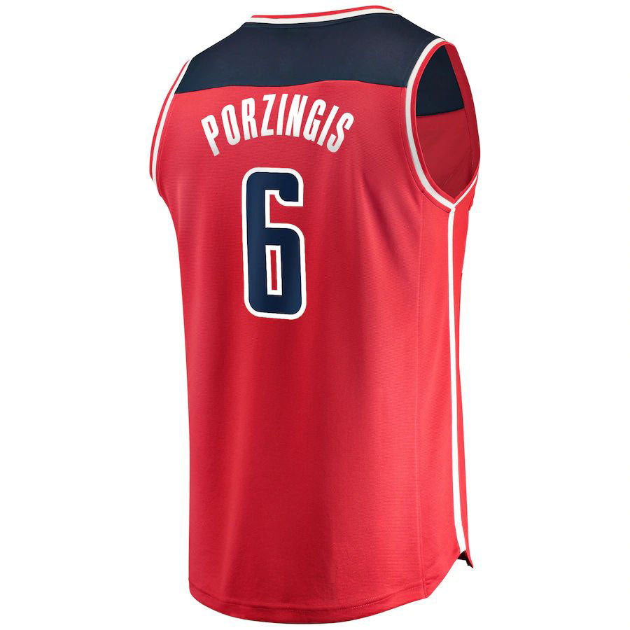 Custom #6 Red WAS Basketball Shirt Top