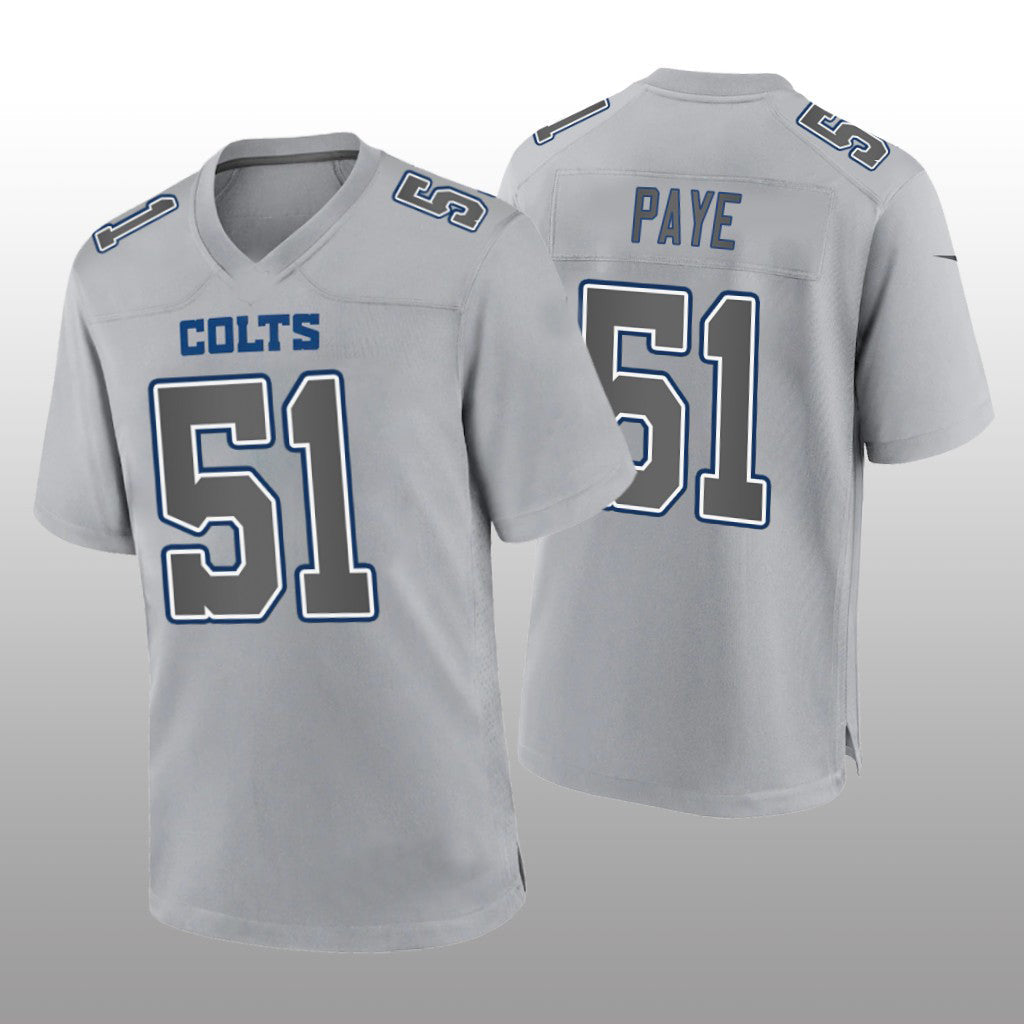 Custom #51 Gray IND Football Shirt Top