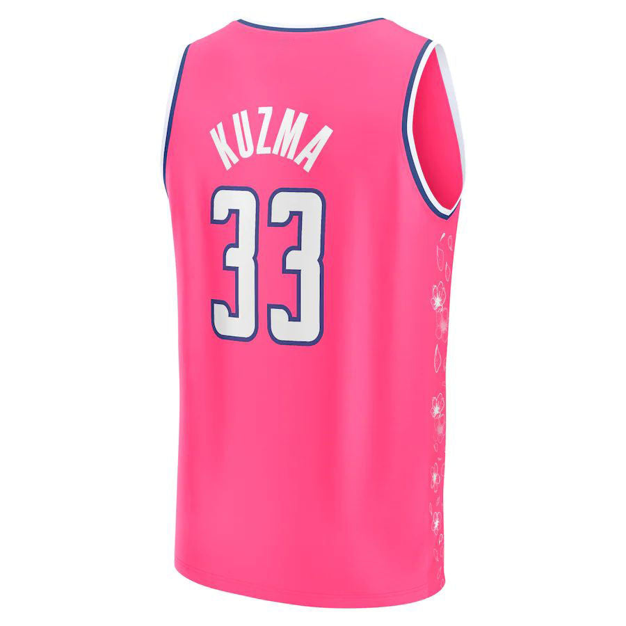 Custom #33 Pink WAS Basketball Shirt Top