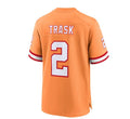 Custom #2 Orange Throwback TB Football Shirt Top