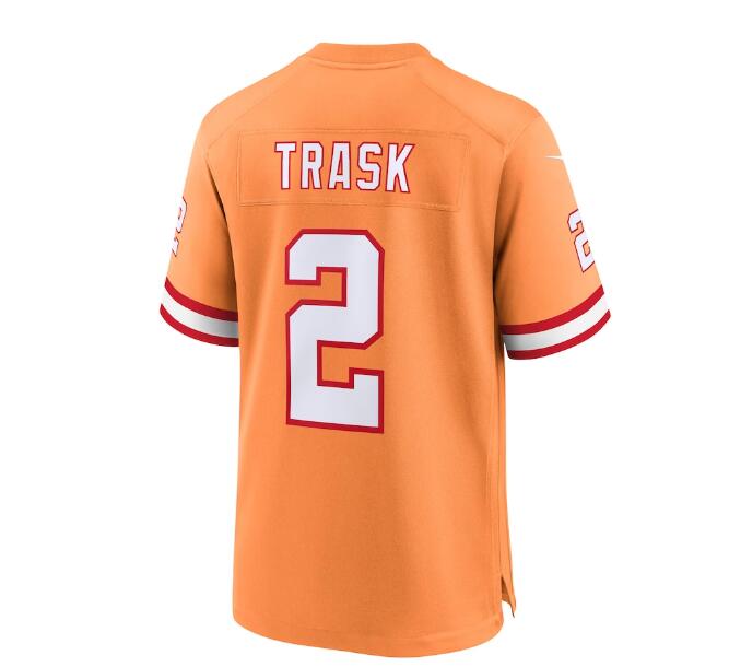 Custom #2 Orange Throwback TB Football Shirt Top