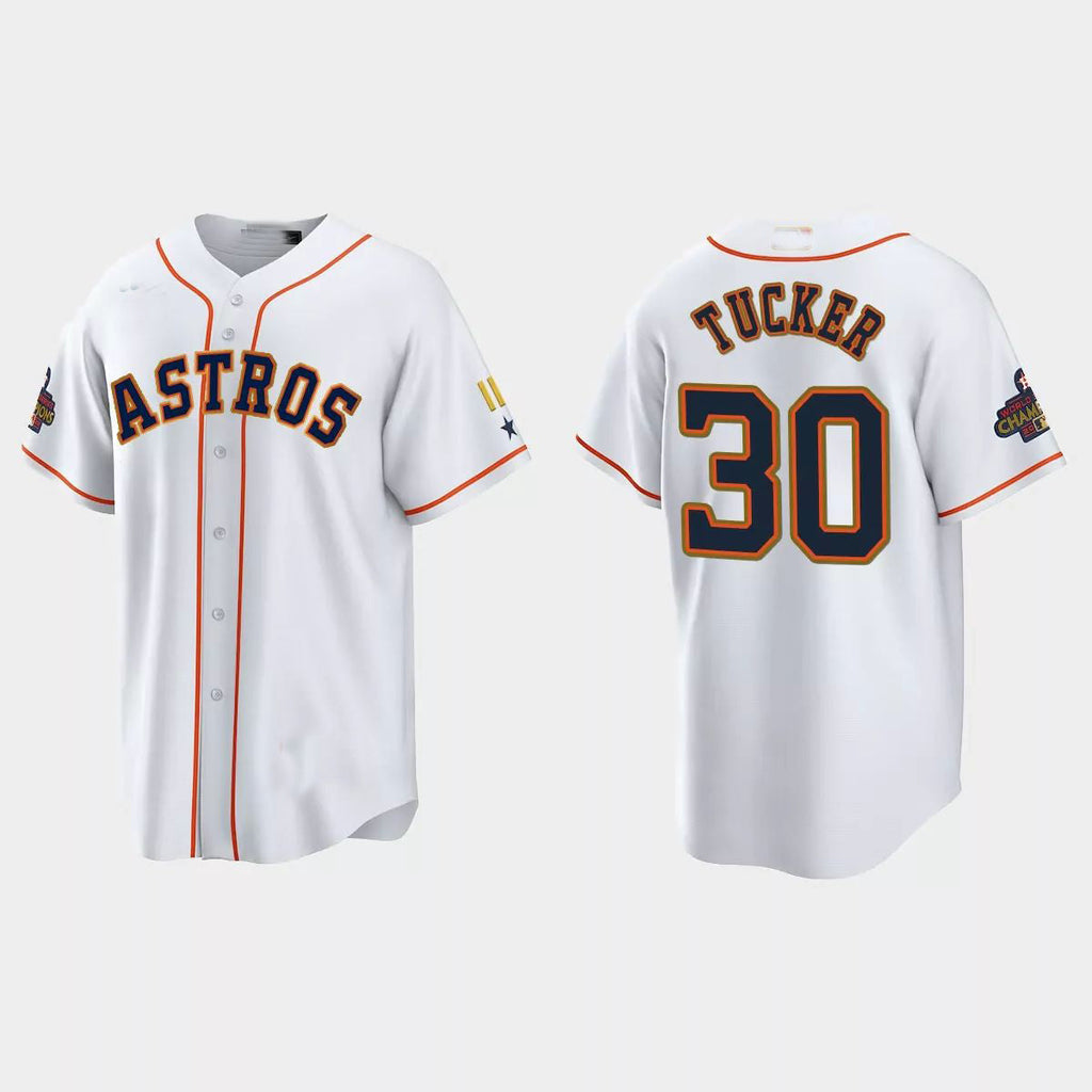 Custom #30 White 2023 HOU Baseball Shirt Top