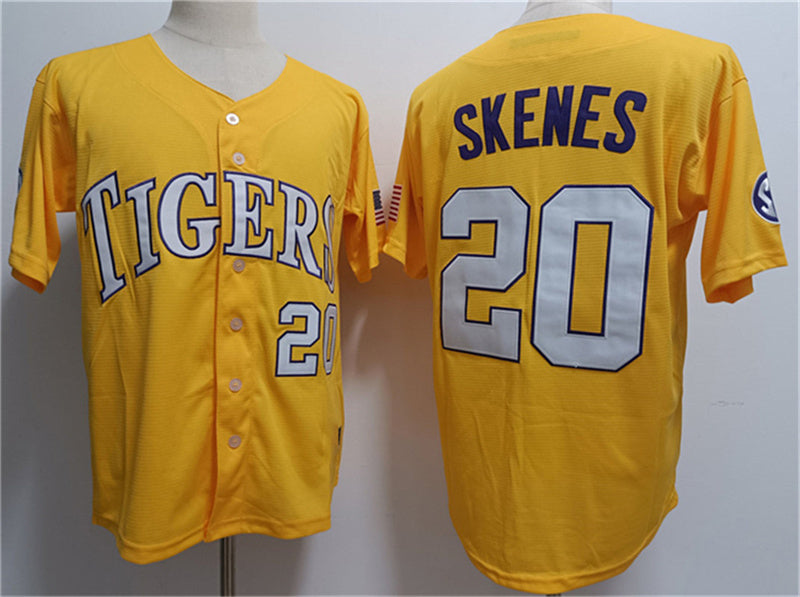 Custom #20 Gold 2023 DET Baseball Shirt Top