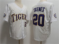 Custom #20 White 2023 DET Baseball Shirt Top