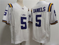 Custom #5 White College Shirt Top