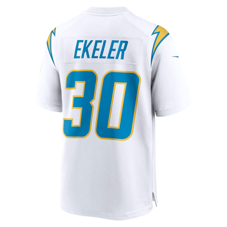 Custom #30 White LAC Football Shirt Top