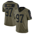 Custom #97 Olive 2021 LAC Football Shirt Top