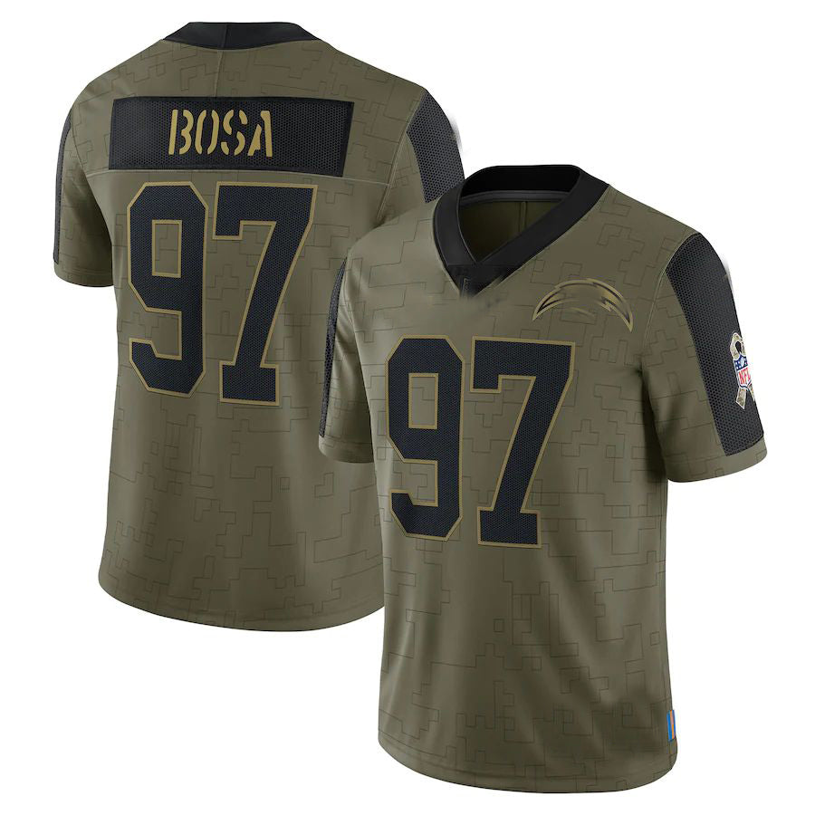 Custom #97 Olive 2021 LAC Football Shirt Top