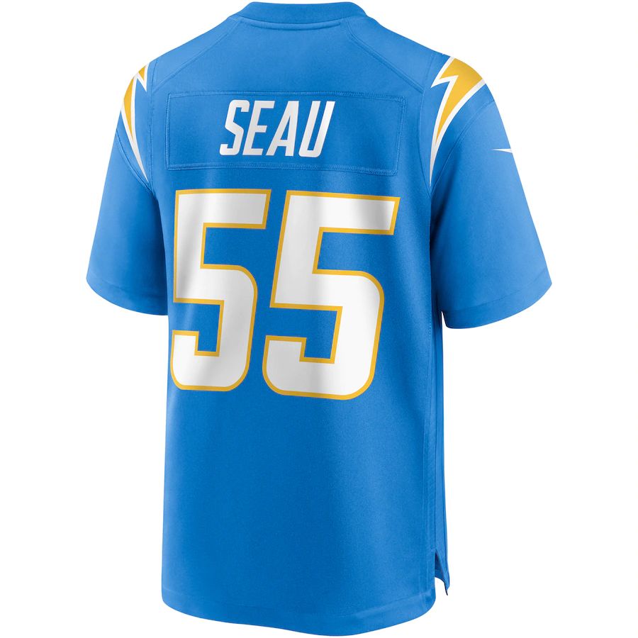 Custom #55 Powder Blue LAC Football Shirt Top
