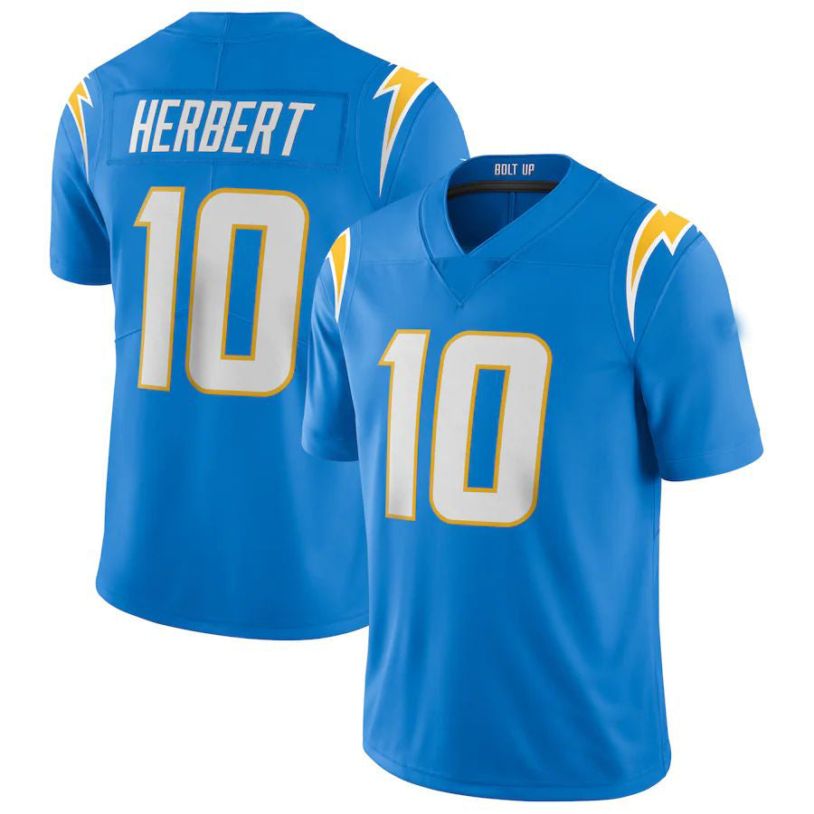Custom #10 Powder Blue LAC Football Shirt Top