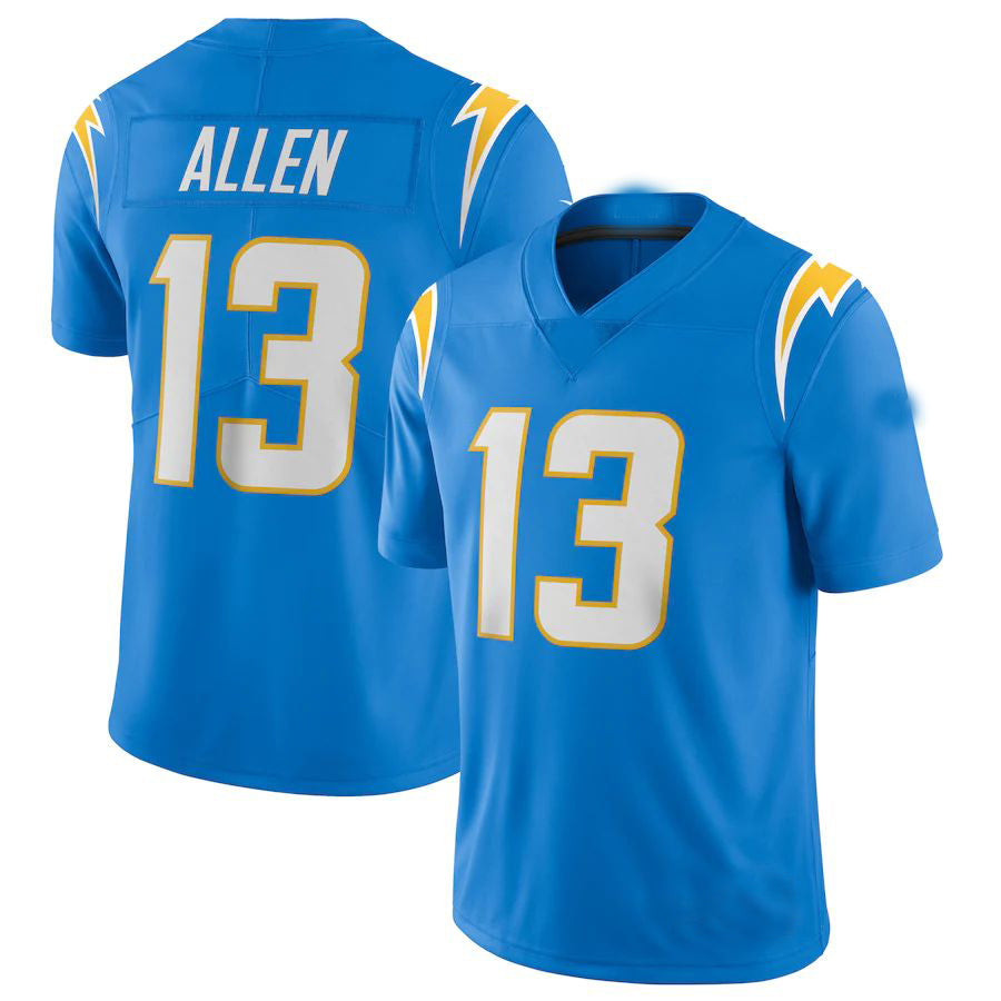 Custom #13 Powder Blue LAC Football Shirt Top
