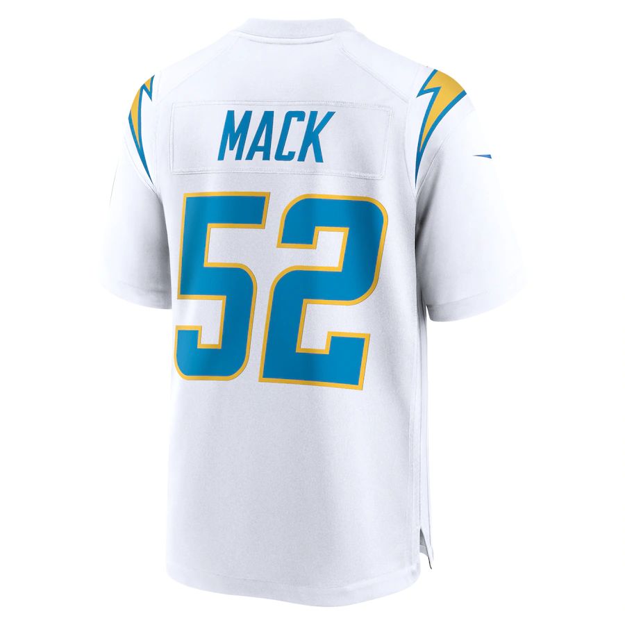Custom #52 White LAC Football Shirt Top