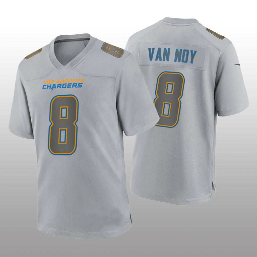 Custom #8 Gray LAC Football Shirt Top