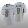 Custom #8 Gray LAC Football Shirt Top