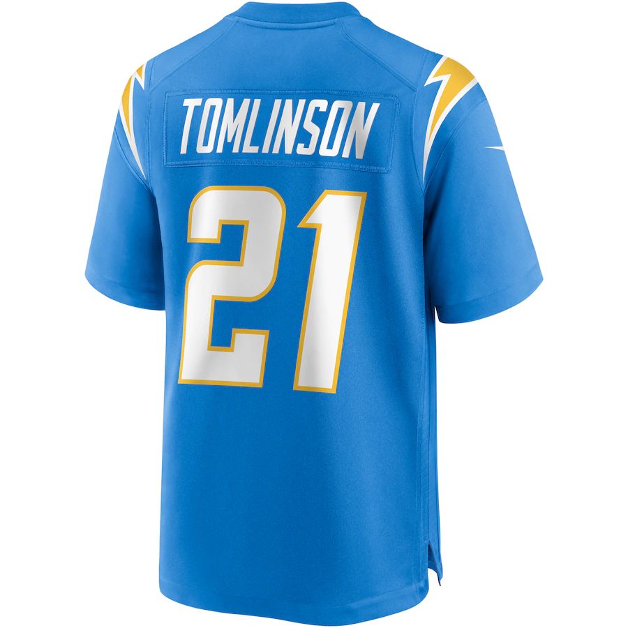 Custom #21 Powder Blue LAC Football Shirt Top