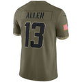 Custom #13 Olive 2022 LAC Football Shirt Top