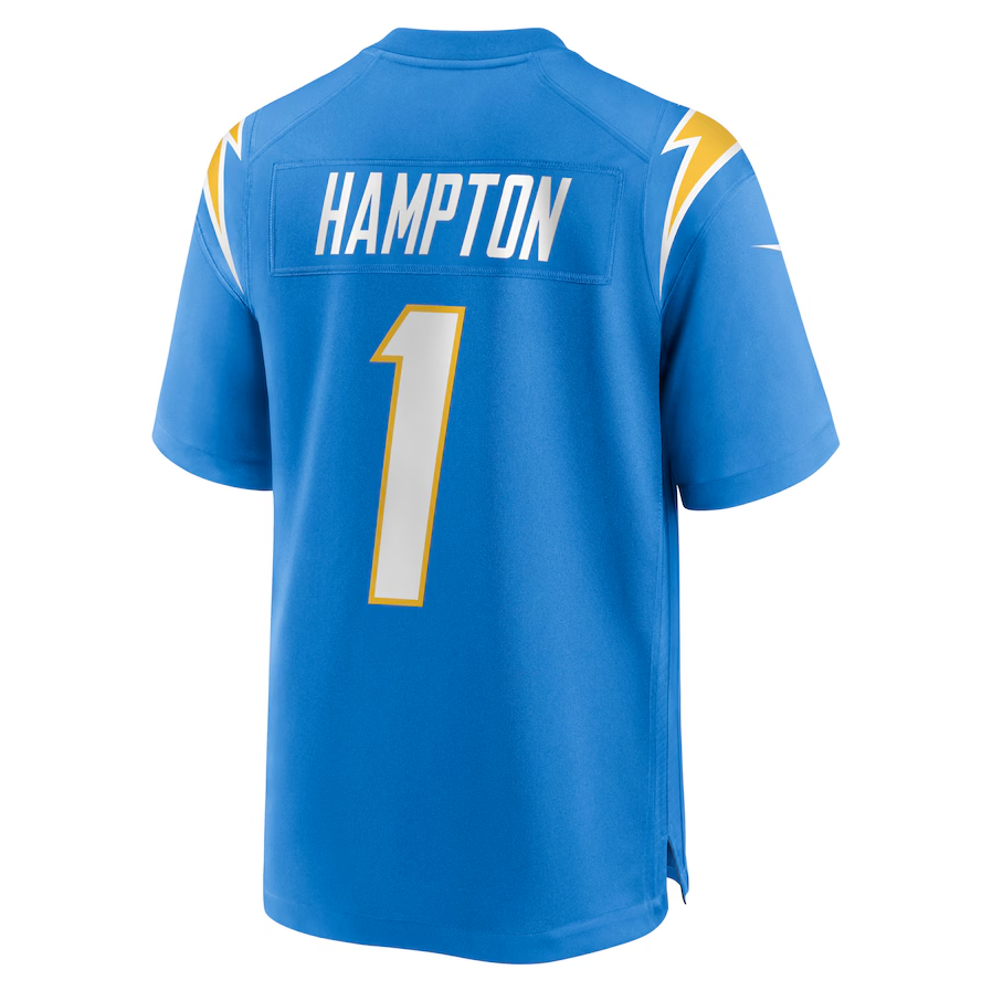 Custom #1 Powder Blue 2025 LAC Football Shirt Top