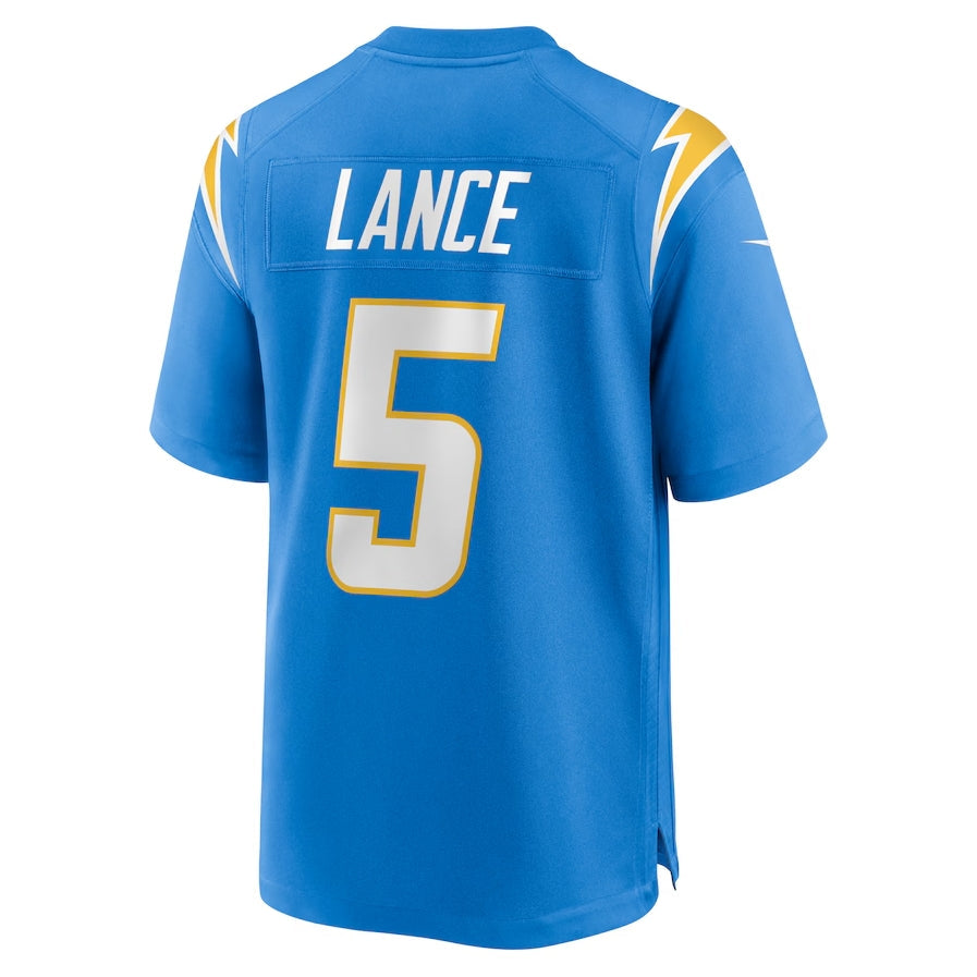 Custom #5 Powder Blue LAC Football Shirt Top