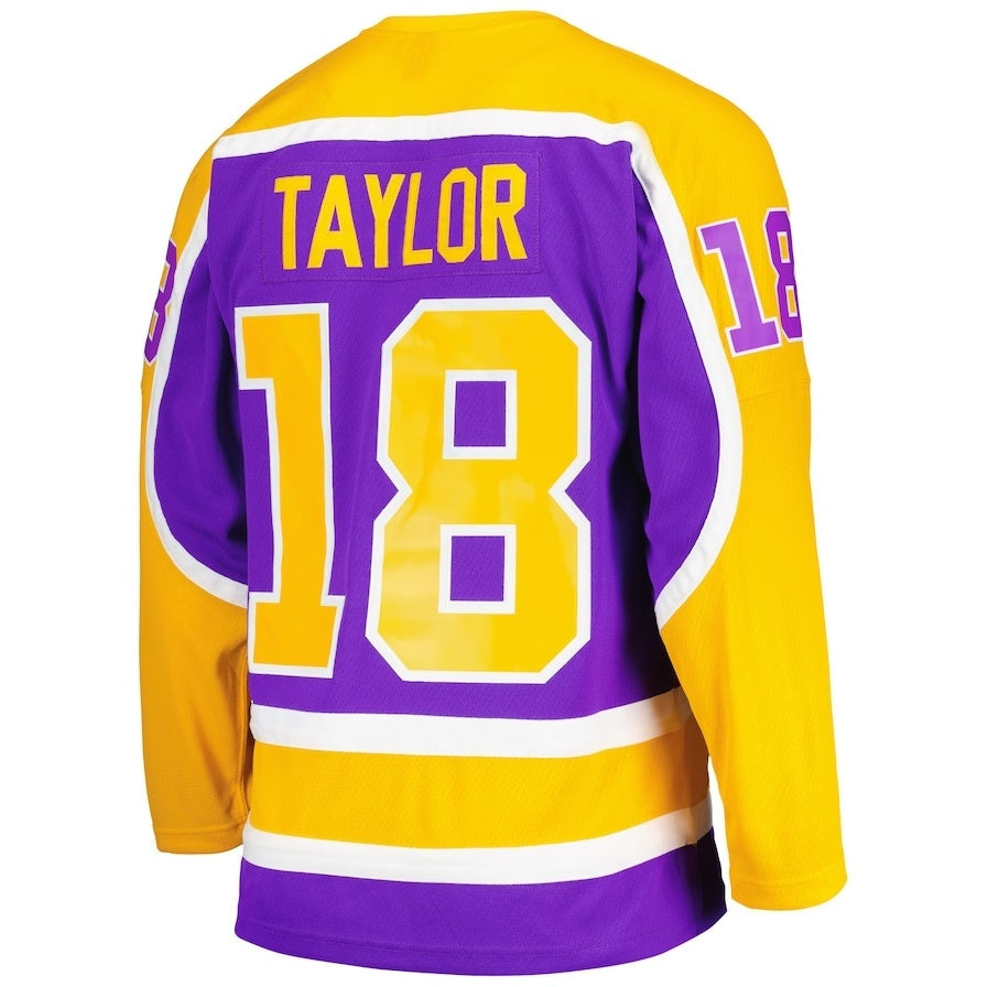 Custom #18 Blue 1980 LAK Hockey Shirt Top