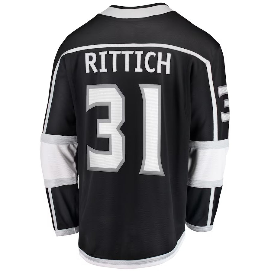 Custom #31 Black LAK Hockey Shirt Top