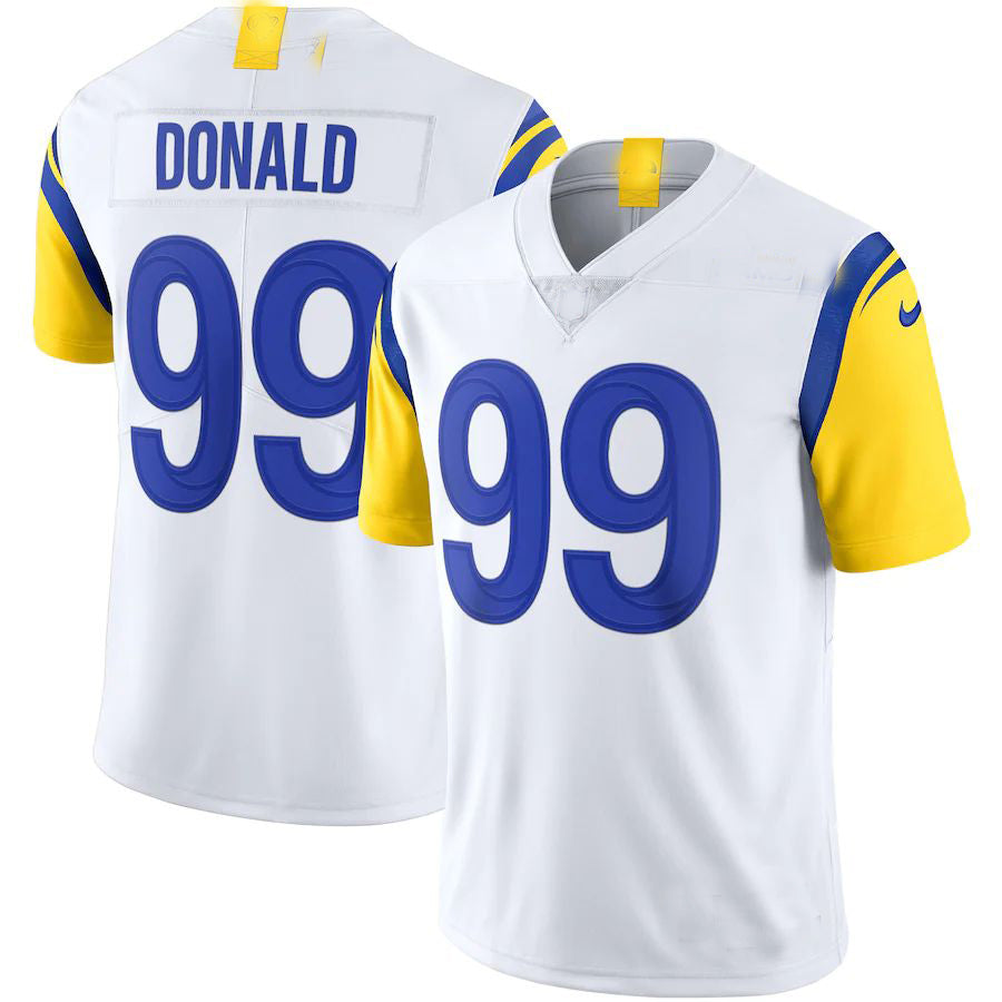 Custom #99 White LAR Football Shirt Top