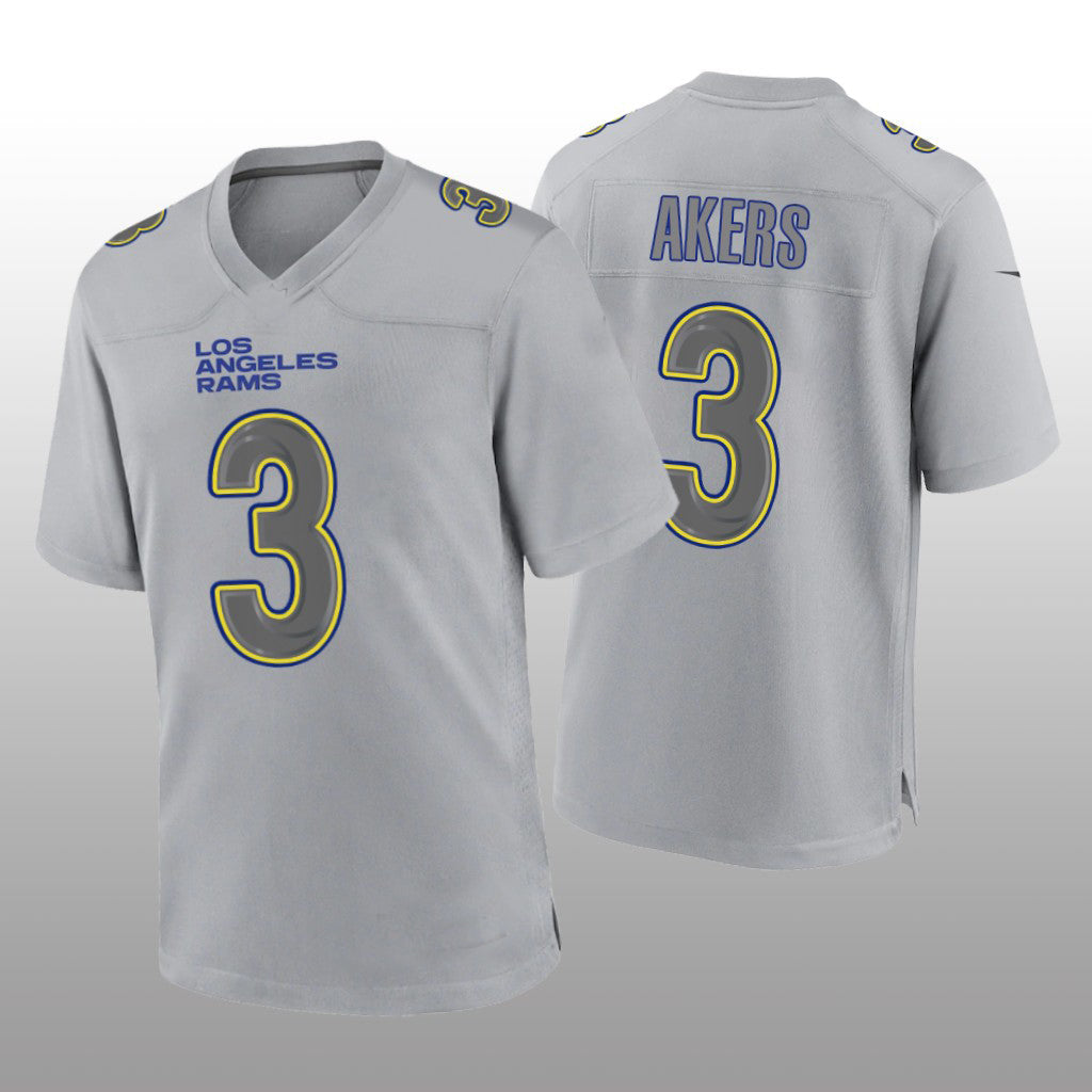 Custom #3 Gray LAR Football Shirt Top
