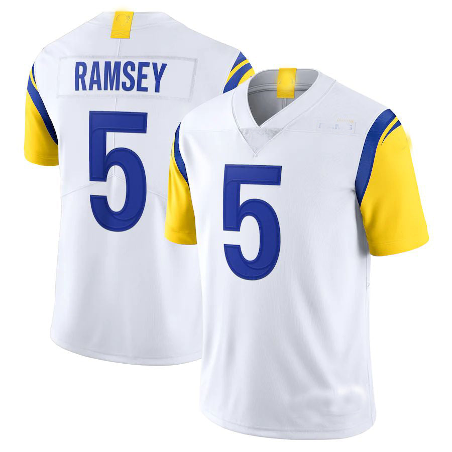 Custom #5 White LAR Football Shirt Top
