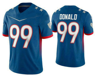 Custom #99 Blue 2022 LAR Football Shirt Top