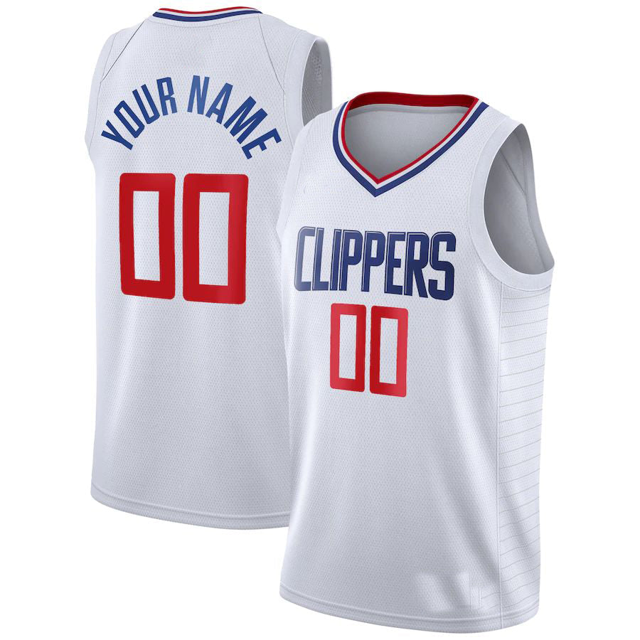 Custom #21 White 2020 LAC Basketball Shirt Top