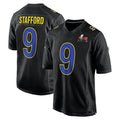 Custom #9 Black Super Bowl LAR Football Shirt Top