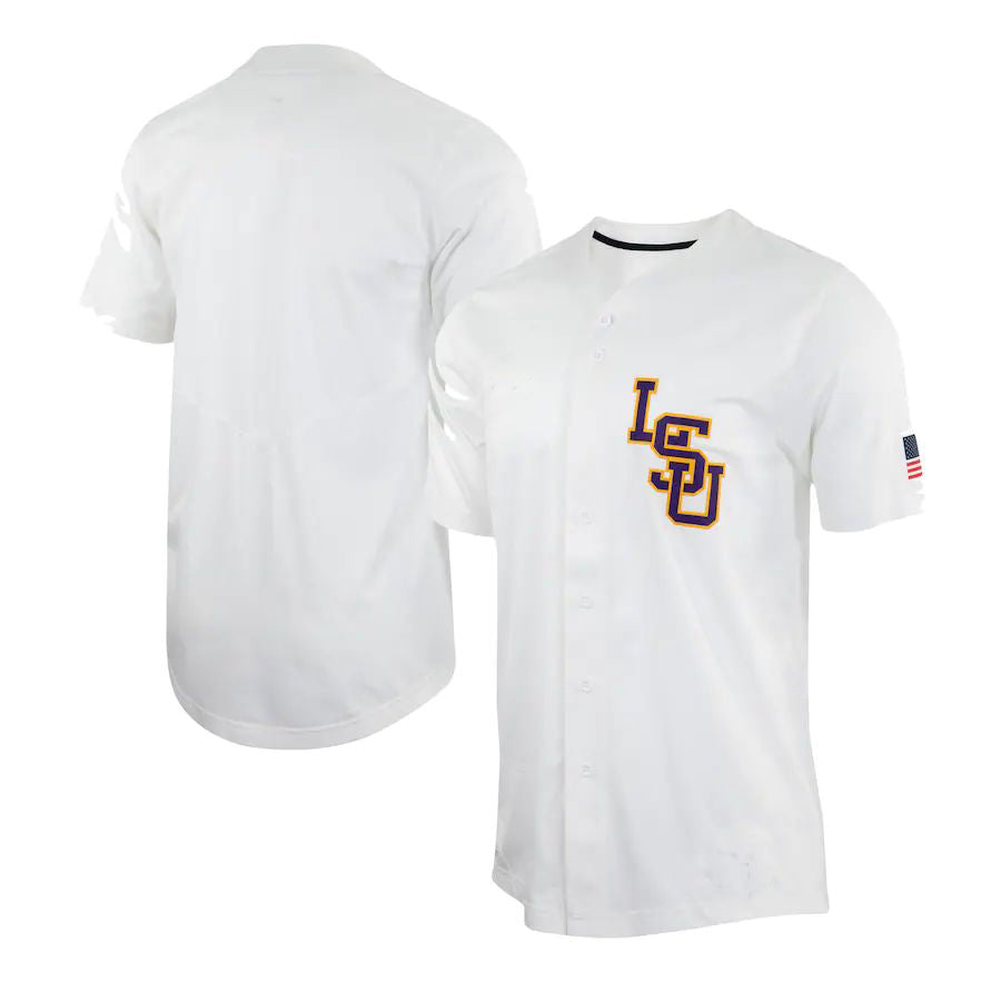 Custom White DET Baseball Shirt Top